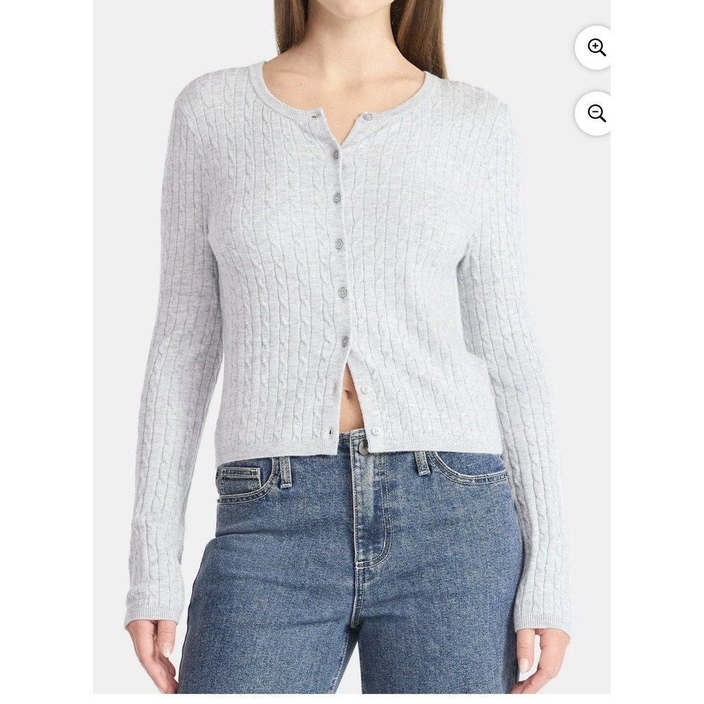No Boundaries - Ribbed Button Cardigan - XXL - NWT Gray